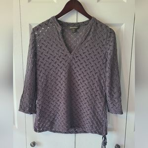 Tommy Bahama Grey V-neck Top